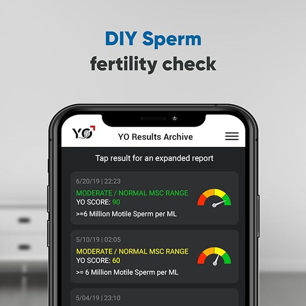 YO Home Sperm Test x2 | at-Home Fertility Test Kit for Men