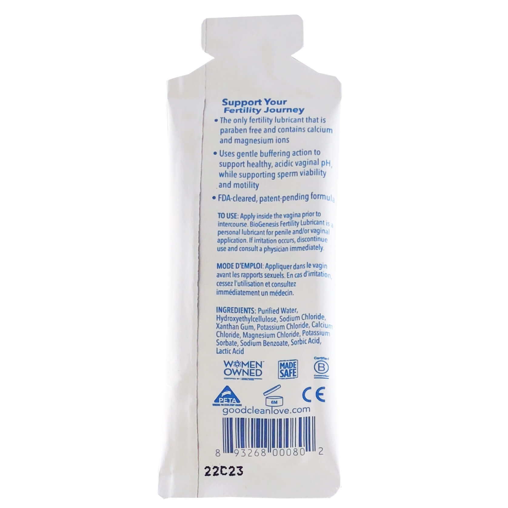 Biogenesis Fertility Friendly Lubricant (Sperm Tested & FDA Cleared) - My Fertility Store Biogenesis Fertility Friendly Lubricant (Sperm Tested & FDA Cleared) - My Fertility Store